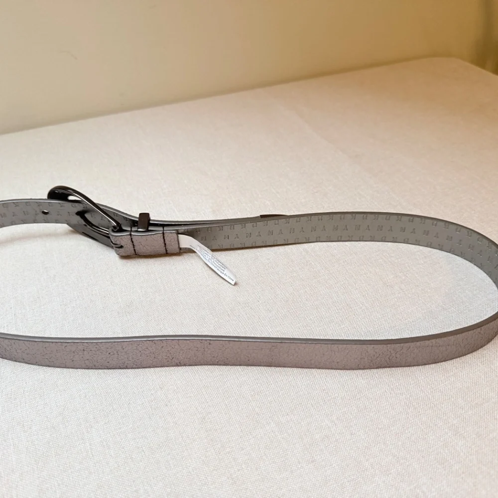 DKNY Donna Karan Metallic Tipped Belt Silver L
